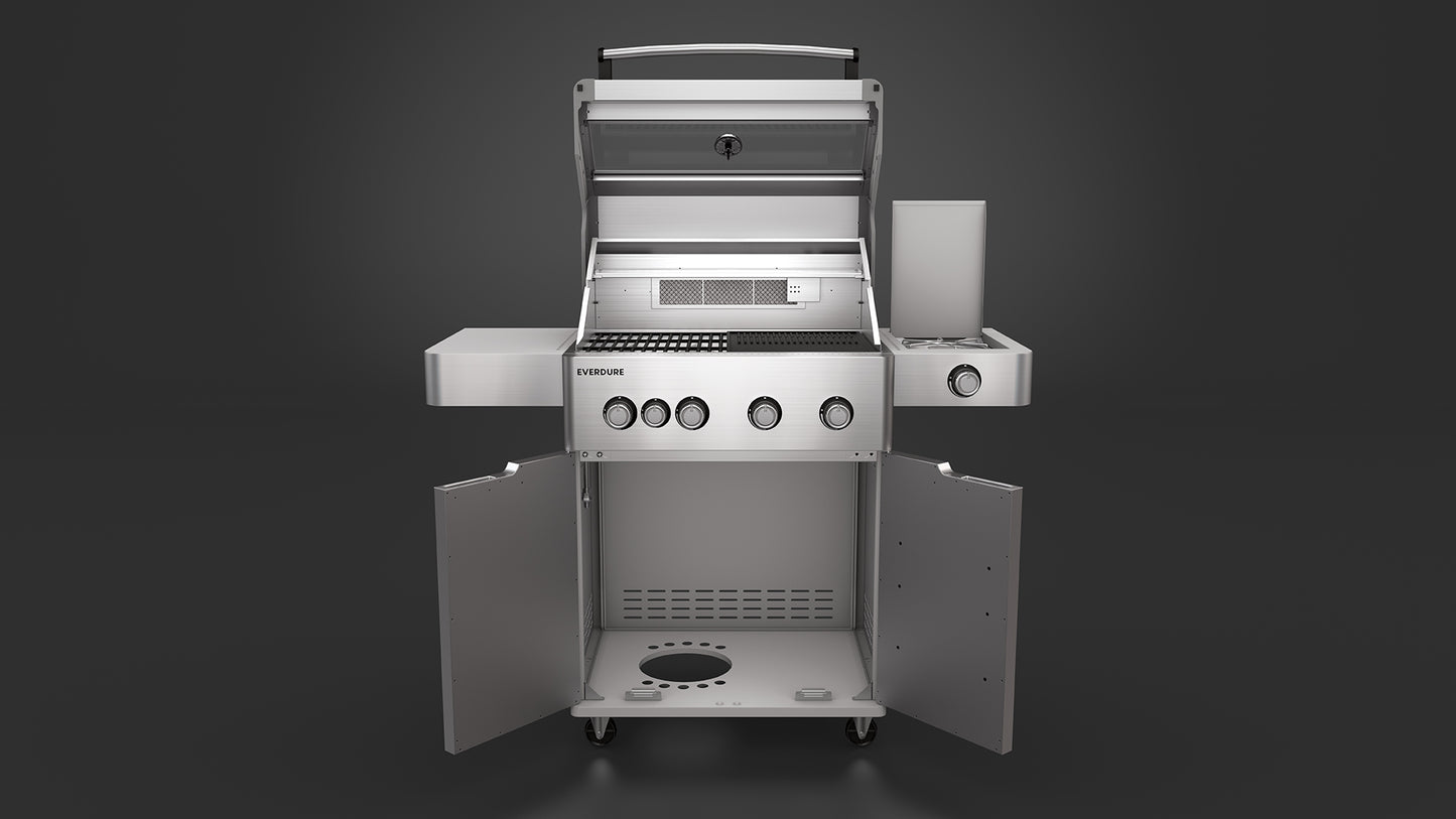 E4TS Four Burner Freestanding BBQ